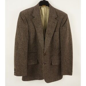 Vintage 1960s Jaymar Sansabelt Basket Woven Tweed Sport Coat Mens 40R Fleck Wool